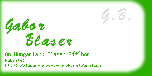 gabor blaser business card